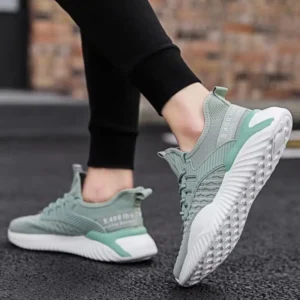 Men’s Sneakers Fashion Casual Flying Woven Running Shoes Korean Style