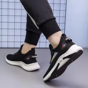 New Flying Woven Men’s Height Increasing Running Shoes