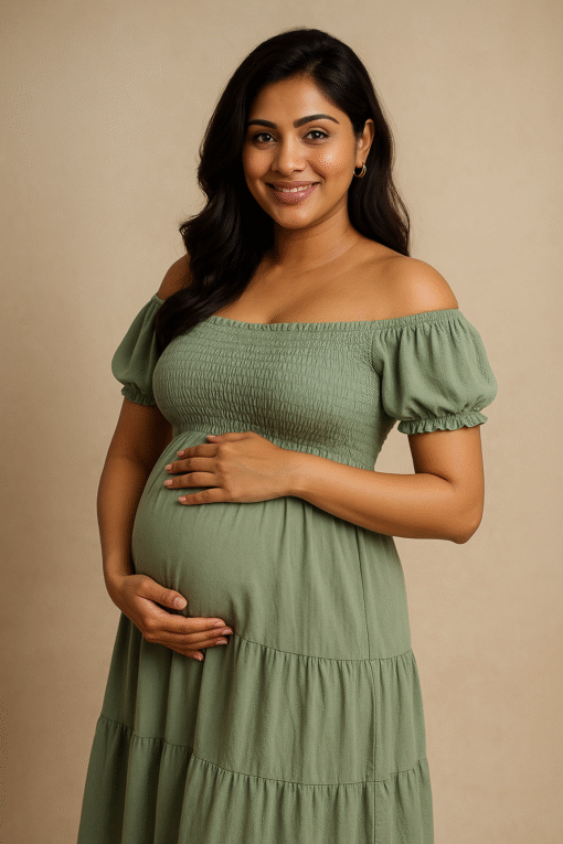 Designer Maternity Comfort One-Piece for Photo Shoot