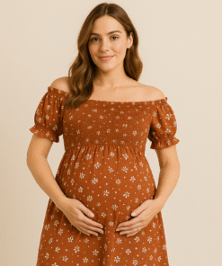 Maternity Short Orange Top