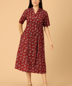 Maternity Printed Maroon Color Gown